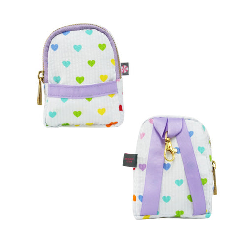 Tiny Hearts Seersucker Teeny Tiny Backpack