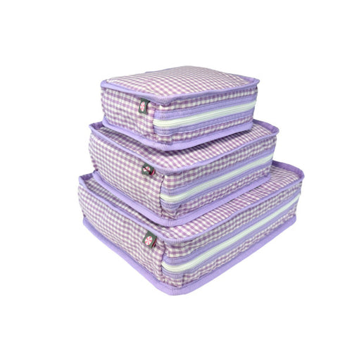 MINT Stacking Set Packing Squares Lilac Gingham