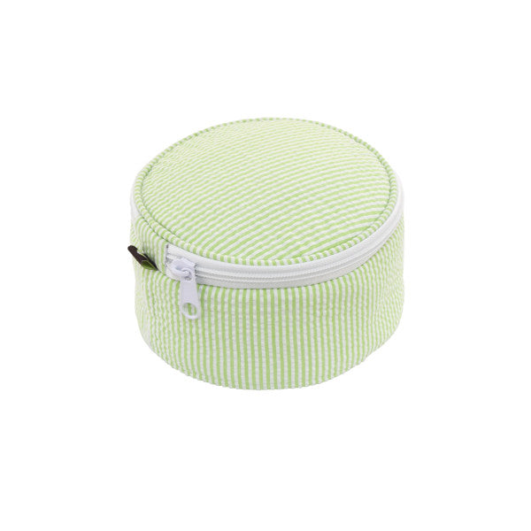 MINT Button BagLime Seersucker