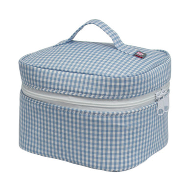 Baby Blue Gingham Train Case