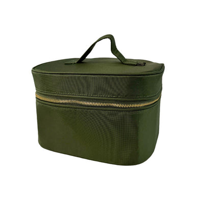 Olive Nylon Brass Train Case