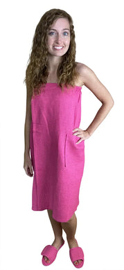 Fushia Cotton Waffle Spa Wrap