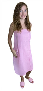 Light Pink Cotton Waffle Spa Wrap