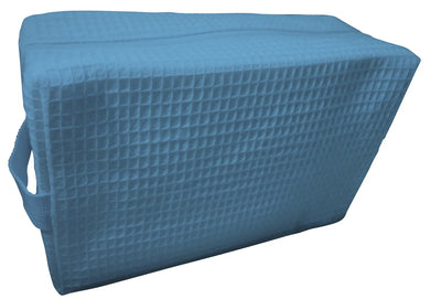 Waffle Cosmetic Pouch Large Carolina Blue