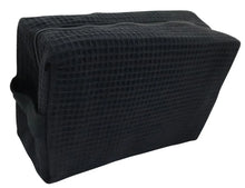 Waffle Cosmetic Pouch Large Black