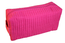 Waffle Cosmetic Pouch Small Fushia