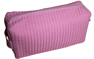 Waffle Cosmetic Pouch Small Light Pink