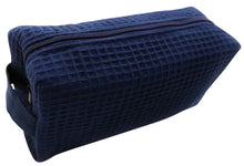 Waffle Cosmetic Pouch Small Navy