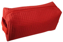 Waffle Cosmetic Pouch Small Red