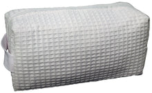 Waffle Cosmetic Pouch Small White