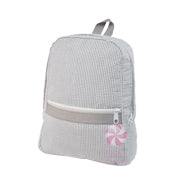 MINT Small Backpack White seersucker