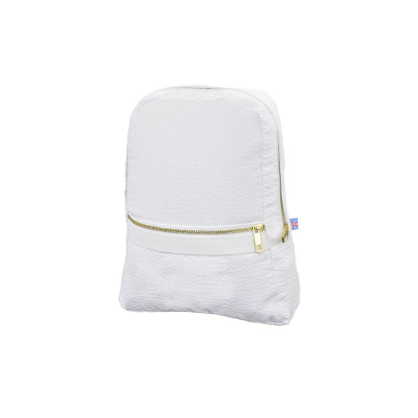 MINT Small Backpack White seersucker