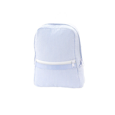 MINT Small Backpack Baby Blue Seersucker