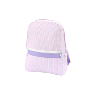 MINT Small Backpack White Seersucker