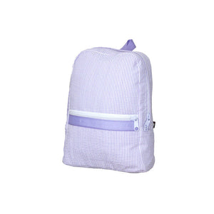 MINT Small Backpack Navy Seersucker