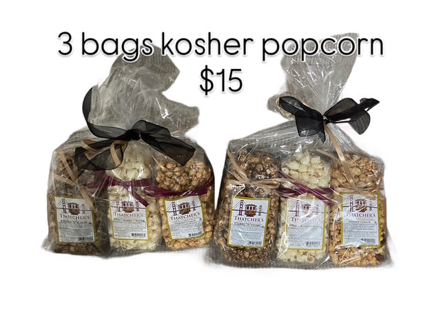 Gourmet Kosher Popcorn 3 bag gift