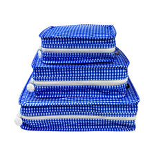 MINT Stacking Set Packing Squares Cosmic Blue Gingham