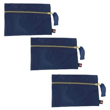 Cosmo Bag -- Flat Zip Pouch Olive Nylon Brass