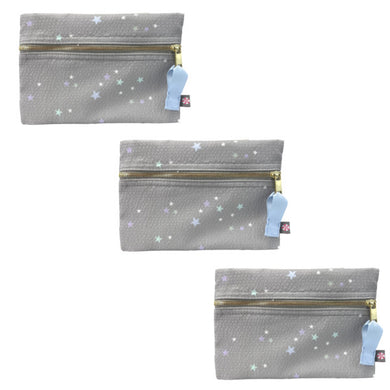 Cosmo Bag -- Flat Zip Pouch Little Stars