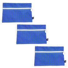 Cosmo Bag -- Flat Zip Pouch Electric Blue