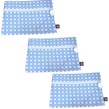 Cosmo Bag -- Flat Zip Pouch Baby Blue Bungalow
