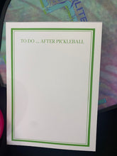 Pickle Ball Note Pad green border- T0 DO AFTER PICKLEBALL