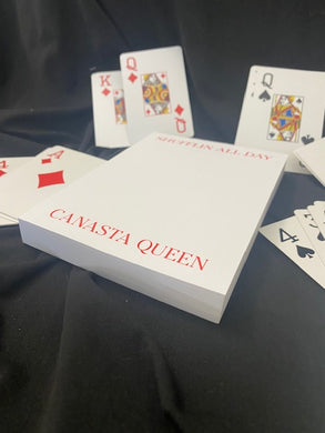 Canasta themed Notepad - Shufflin All Day