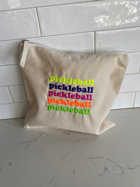 Pickleball Flat Zip Carry All Pouch