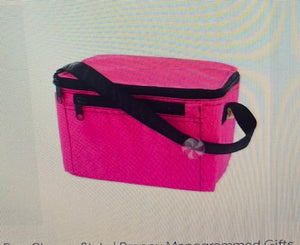 MINT Hot Pink Black Strap Lunch Box