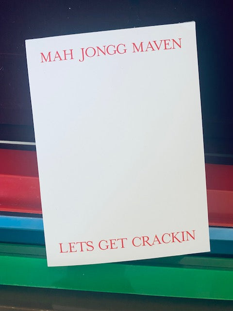 Mah Jongg Maven Note Pad - Lets Get Crackin