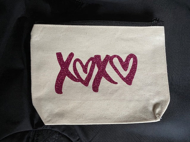 Valentines themed zip pouch