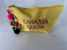 Canasta Queen themed yellow pouch