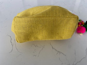 Canasta Queen themed yellow pouch