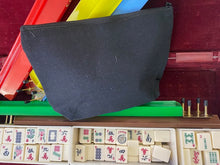Mah Jongg Cosmetic 8" Gusseted Black Pouch -MAHJONGG IT'S 5 O'CRACK SOMEWHERE