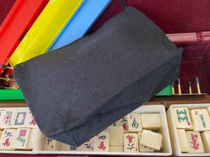 Mah Jongg Cosmetic 8" Gusseted Black Pouch -MAHJONGG IT'S 5 O'CRACK SOMEWHERE