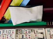 Mah Jongg Cosmetic Pencil Case Pouch MAH COFFEE MAH JONGG MAH WINE