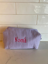 Waffle Cosmetic Pouch Small Lavender