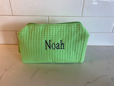 Waffle Cosmetic Pouch Small Lime