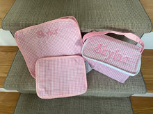 MINT Stacking Set Packing Squares Pink Gingham