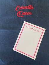 Canasta themed Notepad with Red Border-CANASTA QUEEN