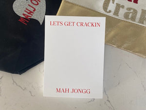 Mah Jongg Note Pad -LETS GET CRACKIN MAH JONGG