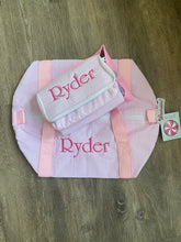 MINT Pink Seersucker Medium Duffle