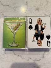Green Martini themed playing cards - 2 Deck Set