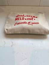 Canasta Themed 8 inch Flat Pouch Deal Open Meld Out