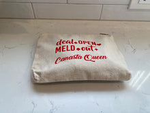 Canasta Themed 8 inch Flat Pouch Deal Open Meld Out