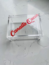 Canasta Themed Acrylic Small Catch All flip Lid Box