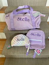 MINT Lilac Gingham Medium Duffle