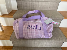 MINT Lilac Gingham Medium Duffle