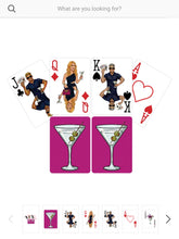 Magenta Martini themed playing cards - 2 Deck set