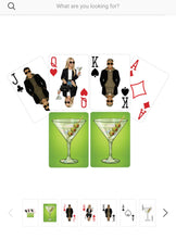 Green Martini themed playing cards - 2 Deck Set